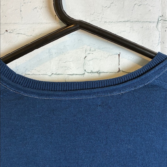 Vince Silk Cashmere Blend Crewneck Sweater Men’s L Blue Elevated Basic Luxury - Picture 12 of 15